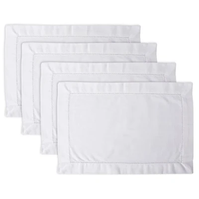 Obrázek DII Tischset mit Hohlsaum, 4 Stück, gebrochenes Weiß perfekt für Dinnerpartys, Hochzeiten, Catering und den täglichen Gebrauch