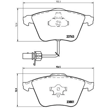 Obrázek Brembo P 85 084 sada brzdových destiček, kotoučová brzda (4dílná)