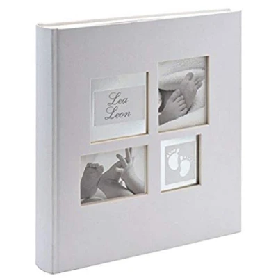 Obrázek walther design Fotoalbum šedé 28 x 30,5 cm dětské album s vyraženým krytem a vyražením, Baby Little Foot UK 172