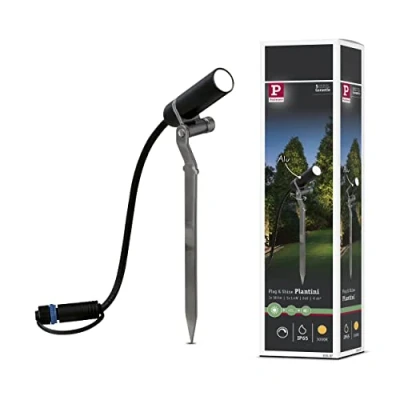 Obrázek Paulmann 93997 Plug &amp; Shine Spotlight Plantini 3000K 2,5 W 24 V 40 antracit Alu venkovní světlo bodové osvětlení reflektor zahradní svítidlo