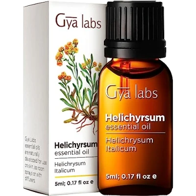 Obrázek Gya Labs Helichrysum ätherisches Öl natürliches für die Haut, zum Selbermachen, zur Selbstpflege, Aromatherapie, Kerzenherstellung süßer, erdiger Duft (5 ml)