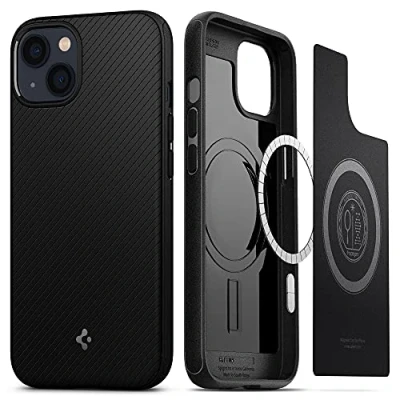 Obrázek Spigen Pouzdro Mag Armor MagFit kompatibilní s iPhone 13 MagSafe Magnetické matné černé