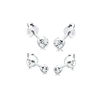 Obrázek Dámské náušnice Elli, sterlingové stříbro 925, krystal Swarovski, stříbrná