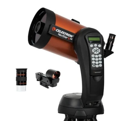 Obrázek Celestron 11068 NexStar 6SE počítačově řízený dalekohled Schmidt Cassegrain Teleskop s plně automatizovaným držákem, technologie SkyAlign a vrstvou XLT, černá/oranžová