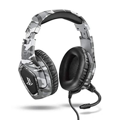 Obrázek Trust Gaming Headset GXT 488 Forze G Offiziell Lizenziert für Playstation PS4 und PS5 mit Klappbarem Mikrofon Einstellbarem Kopfbügel, 3.5mm, Over Ear Kopfhörer Kabel Grau
