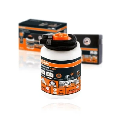 Obrázek OSRAM TYREseal 450, těsnicí prostředek na pneumatiky 450 ml, rychlé utěsnění průrazů pneumatik do šířky 6 mm za 10 minut, oranžová