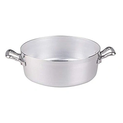 Obrázek Pentole Agnelli rendlík nízký, Bltf pro Hliník, s 2 rukojeťmi z ušlechtilé oceli, Stříbrná, stříbrná/černá, 26 cm