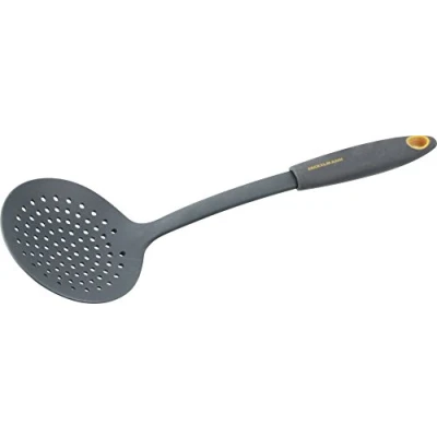 Obrázek Fackelmann Opalovací lžíce 28 cm SOFT, pomocník do kuchyně s funkčním dílem z plastu, na pěnu pro potažené hrnce a pánve (barva: oranžová/šedá), množství: 1 kus
