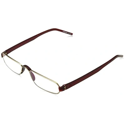 Obrázek Rodenstock Unisex brýle na čtení ProRead R2180, pomůcka při dalekozrakosti, s lehkým rámem z ušlechtilé oceli (+1 / +1,5 +2 +2,5), šedá/hnědá.