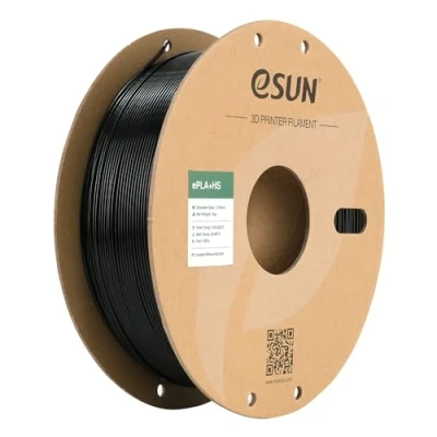 Obrázek eSUN PLA+ Filament 1,75 mm, PLA+HS vysokorychlostní tisk struna do 3D tiskáren rozměrová přesnost +/ 0,03 cívka 1 kg (2,2 LBS) Speedy PLA Plus pro tiskárnu, černá