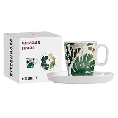 Obrázek RITZENHOFF 3721004 šálek na espresso 95 ml série genusová třída č. 4 sada s podšálkem, z porcelánu designový kousek