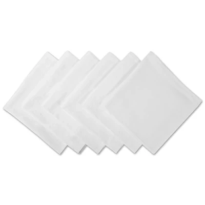 Obrázek DII Solid Pastel Napkin Set Baumwolle, maschinenwaschbar, 50,8 x cm, Weiss/opulenter Garten, 20&quot; (Set of 6), 6