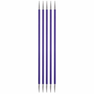 Obrázek KnitPro K47038 jehlice na ponožky, kov, fialová, 20 cm / 3,75 mm