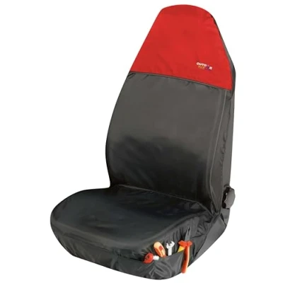 Obrázek Walser Dílenský ochranný potah Outdoor Sports, chránič sedadel do auta, dílny auto, ochranná podložka dílny, ochrana černá/červená