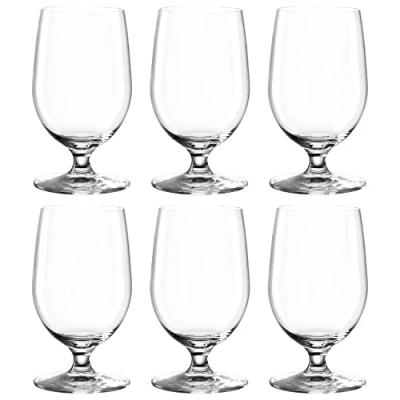 Obrázek Leonardo Ciao+ sklenice na vodu sada 6 ks, pití s taženou rukojetí, nádoba šťávu lze mýt v myčce, výška 13 cm, 300 ml, 061453