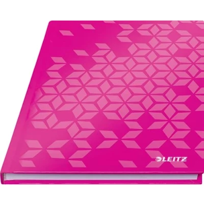 Obrázek Leitz 46281023 zápisník WOW, A5, kostkovaný, růžový metalický
