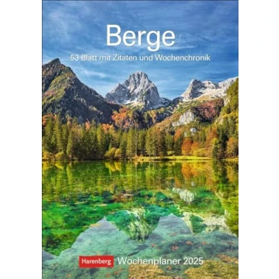 Obrázek Berge Wochenplaner 2025 53 Blatt mit Zitaten und Wochenchronik: Landschafts Wandkalender zum Aufhängen Eintragen atemberaubenden ... Wand. 25 x 35,5 cm (Wochenplaner Harenberg)