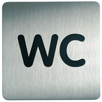Obrázek Durable Piktogram WC, 495723, čtvercový (150 x 150 mm) ušlechtilá ocel