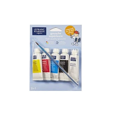 Obrázek Lefranc &amp; Bourgeois 807492 školní barvy kvaš v tubách 20 ml, připravený k použití, vysoká krycí síla, intenzivní svítivost, vydatnost