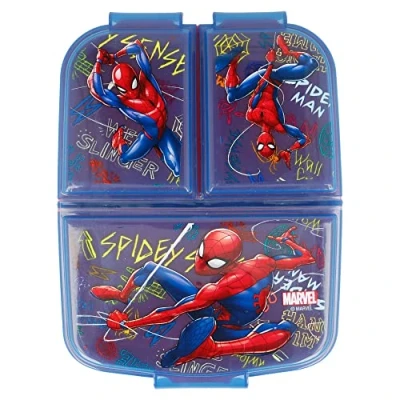 Obrázek Spiderman (Marvel) 3 přihrádky dětský sendvičový Box Snack Dekorovaná krabička na oběd