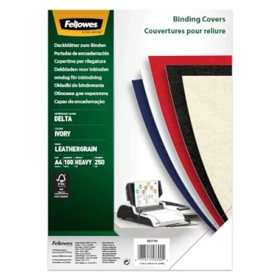 Obrázek Fellowes Prezentační lístky Delta (kožená struktura), 250 g/m², slonová kost