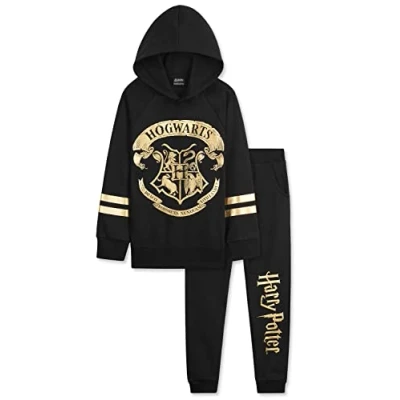 Obrázek Harry Potter Běžecká souprava pro dívky, tréninková dívčí 7 14 let, černá/zlatá