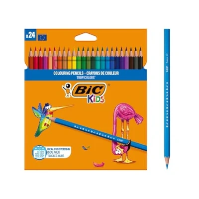 Obrázek Barevné pastelky Tropicolors 2 od Bic Kids, různé barvy, papírová krabička, Vícebarevné