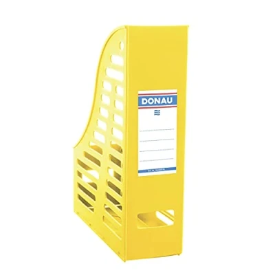 Obrázek DONAU 7464001PL 11 stojací sběrač, prolamovaný, PP, A4, skládací, žlutá