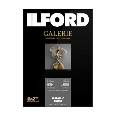 Obrázek ILFORD GALERIE Metallic Gloss 260 gsm 5x7 palců 127 mm x 178 100 listů