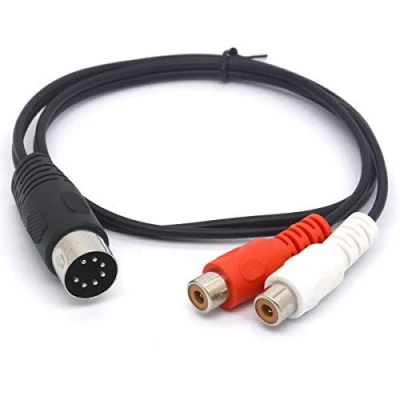 Obrázek Audio kabel, 7pólový, DIN konektor na 2 zdířkách Cinch, pro Bang &amp; Olufsen, Naim, Quad Stereosystémy 0,5 metru 50 cm