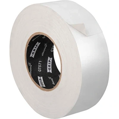 Obrázek GRIP Eventbasics Gaffa páska bílá 50 mm x m, profesionální textilní GT 571, velmi vysoká přilnavost, všestranná lepicí zesílená tkaninou na opravy, svazování a upevnění