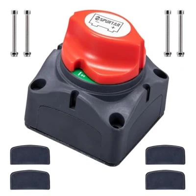 Obrázek Spurtar Batterie Trennschalter Hauptschalter Batterieschalter 6V 12V 24V 48V, 275/1250 Amp für Schiffsautos RV ATV UTV Fahrzeug, Wasserdichter Hochleistungsbatterietrennschalter