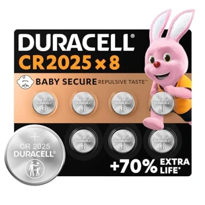 Obrázek Duracell CR2025 knoflíkové baterie (8 kusů), CR 2025 lithiová knoflíková 3 V