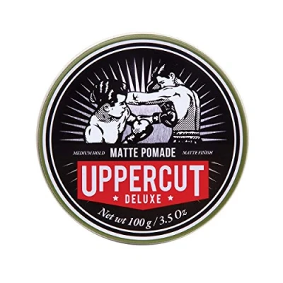 Obrázek Uppercut Deluxe Matte Pomade vlasový stylingový produkt pro muže se středním držením, bez lesku. Matný na bázi vody, snadno omyvatelný, žádné zbytky, 100 g