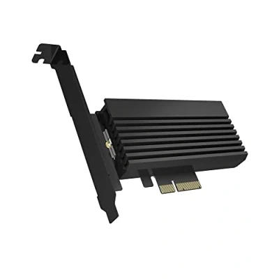 Obrázek ICY BOX PCI Express karta, M.2 NVMe SSD do PCIe 3.0 adaptéru, radiátor, LED osvětlení, M Key, 2230, 2242, 2260, 2280, černá