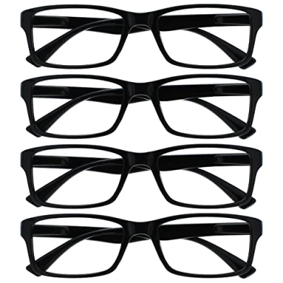 Obrázek Brýle na čtení podnikové černé čtenáře hodnota 4dílné balení designový styl pánské ženy RRRR92 1 +3,50