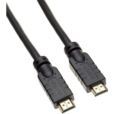 Obrázek PremiumCord Aktivní 4K High Speed ​HDMI kabel se zesilovačem 15 m, kompatibilní s Video 2160P, Full HD 1080P, Deep Color, 3D, 3x stíněný, 10, 2Gbps, pozlacené přípojky, černý