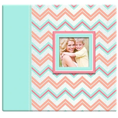 Obrázek MCS MBI by Industries Scrapbook Album mit Pastell Glitzer, Chevron Design, 30,5 x cm, Oben ladbare Seiten, 34,9 32,6 cm insgesamt, Silberfarben, Pastellfarben, M