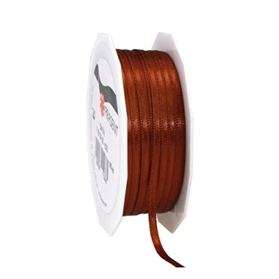 Obrázek PRÄSENT C.E. Pattberg Satin Zimt, 50 m Satinband zum Einpacken von Geschenken, 3 mm Breite, Geschenkband Dekorieren &amp; Basteln, Dekoband, Anlass