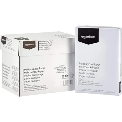 Obrázek Papír do tiskárny AmazonBasics, A4, 80 g / m², 5x500 listů, bílý