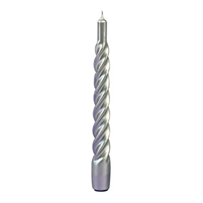 Obrázek Cereria di Giorgio risthò Kerzen TORTIGLIONE lackiert, Wachs, Silber, 2.2 x 21 cm