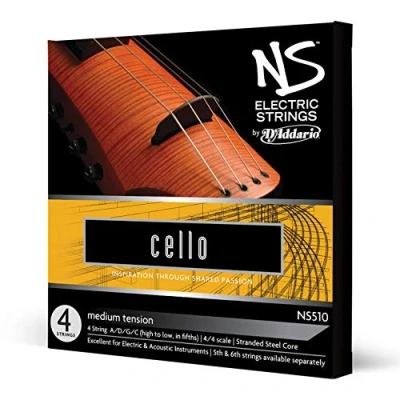 Obrázek D&#039;Addario NS511 elektrická Cello Jeden saite &#039;A&#039; vícenásobně kroucené ocelové jádro