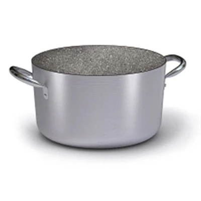 Obrázek BALLARINI Professionale Granite 2818.28 Stielkasserolle mit 2 Griffen, Aluminium, Grau, 28 cm