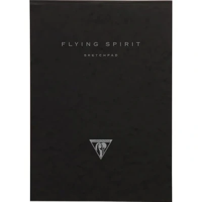 Obrázek Clairefontaine 975807C Flying Spirit skicák (DIN A4, 21 x 29,7 cm, 50 listů, 90 g, papír v barvě slonové kosti, ideální pro poznámky, trendy, se zlatým potiskem, náhodně tříděné) 1 kus