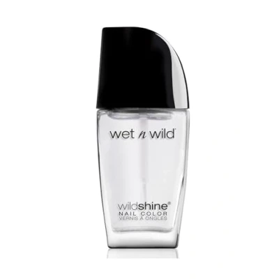 Obrázek Wet n Wild, Wild Shine Nail Color, lak na nehty bez formaldehydu, toluenu a ftalátů, dlouhotrvající receptura, která rychle schne, Clear Protector