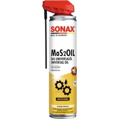 Obrázek SONAX Univerzální olej MoS2Oil s EasySpray (400 ml) multifunkční pro všechny účely jako rozpouštědlo rzi, mazivo, ochrana proti korozi a tečení oleje č. výr. 03394000