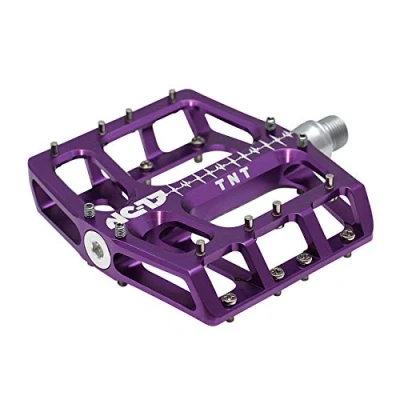 Obrázek NC 17 Sudpin IV XL TNT hliníková platforma Pedály / Pedál na horské kolo BMX plochá konstrukční výška 17,7 mm Fail Safe System precizní ložisko + Cr Mo osa vč. náhradních kolíků