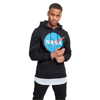 Obrázek Mister Tee NASA Hoody Mikina s kapucí, Muži, Velikost: Large, Black