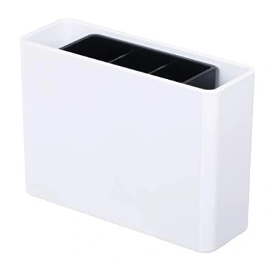 Obrázek HAN Pouzdro na tužky Smart Line, psací stůl, box do kanceláře se 3 přihrádkami a posuvným vnitřním pouzdrem z plastu, 92120 12, bílá