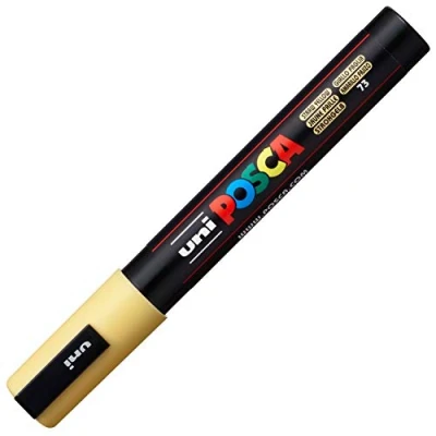 Obrázek uni ball 182506 POSCA Marker PC 5M, se středně jemným kulatým hrotem, slámově žlutý, 1 kus